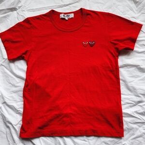 Comme des Garçons PLAY Red Double Heart T-Shirt
